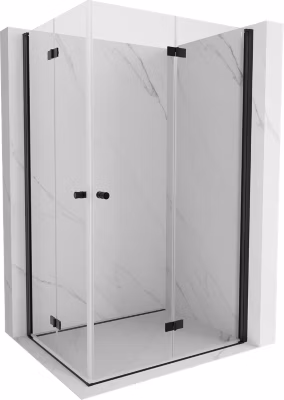 Mexen Mist-F Duo cabine de douche pliante droite 85 x 95 cm, transparent, noir – 8A6-085L-095P-70-00
