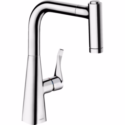 Robinet de cuisine avec douchette HANSGROHE Metris M71 220 2 jets chromé