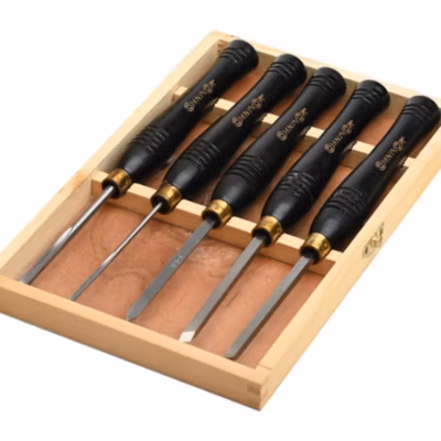 Coffret de 5 Outils de Tournage de Type Gouges HSS – OMNIVOR