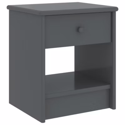 Table de chevet Gris foncé 35x30x40 cm Bois de pin massif vidaXL