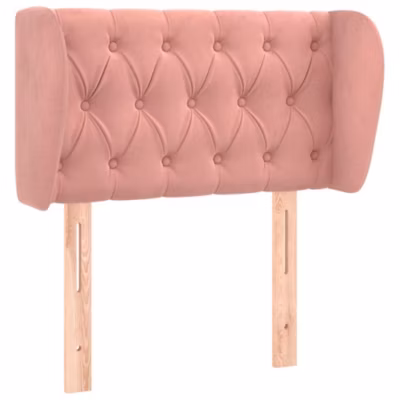 Tête de lit avec oreilles Rose 83x23x78/88 cm Velours vidaXL