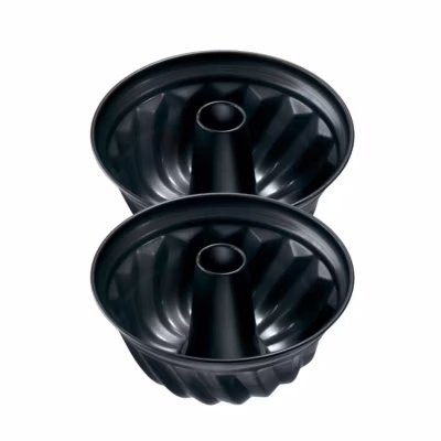 Lot de 2 moules à gâteaux 25/25/11,5 cm en acier Black mettallic Black mettallic Zenker  Black mettallic