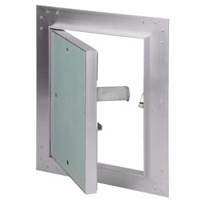 Trappe de visite ECD Germany 150×200 mm aluminium/vert charnière de porte à droite ou à gauche