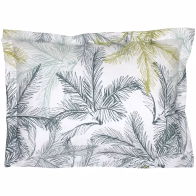 Taie d&rsquo;oreiller 50×70 cm percale coton TRINIDAD mousson