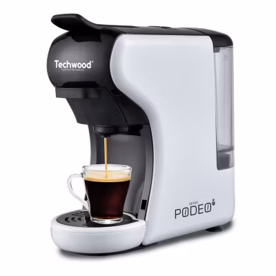 Cafetière Expresso MULTI-CAPSULES Techwood TCA-191N – Puissance : 1450W – Coloris Blanc