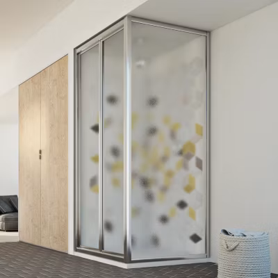 Cabine douche 70×80 Ouv. 70 CM 198 Opaque mod. Urban Duo