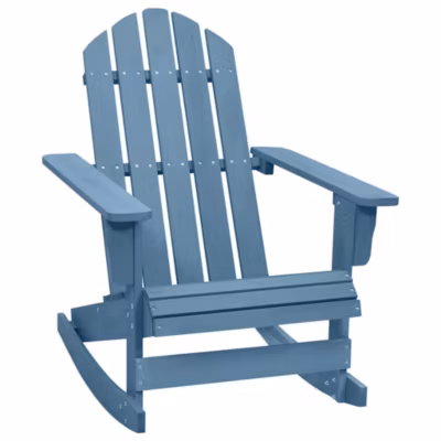 Chaise à bascule de jardin Adirondack bois de sapin massif bleu vidaXL