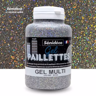 GEL PAILLETTES  multicolor 200 ml SENIDECO