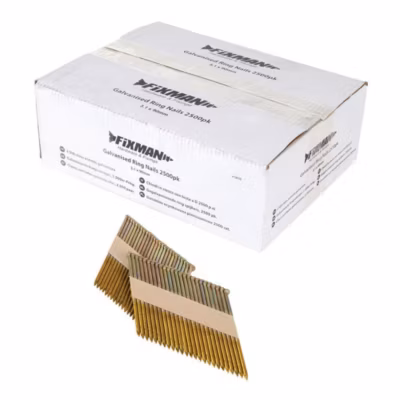 Clous Annelés Galvanisés 3,1 x 90 mm – Lot de 2500 – Résistants à la Corrosion – Fixman