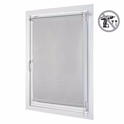 Store Enrouleur Occultant, Installation Facile, Stores sans Perçage Gris 45×180 cm