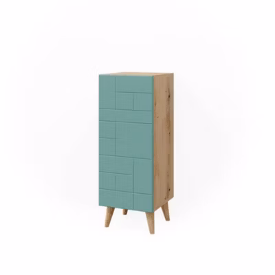 Vicco Meuble de rangement de salle de bain Vert menthe 30.3×80.3cm avec porte