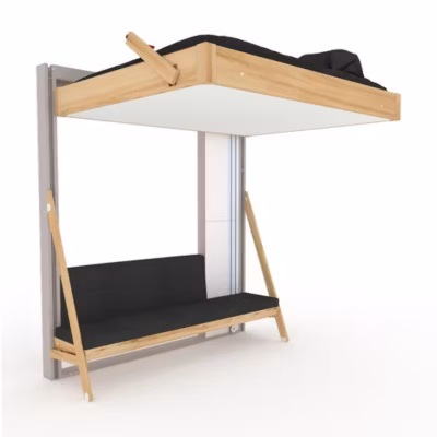 Lit escamotable au plafond JUNO canapé horizontal couchage 160×200 cm MAFAEL