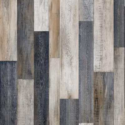 Sol Vinyle – Imitation parquet irisé foncé – Rouleau de 3m x 20m