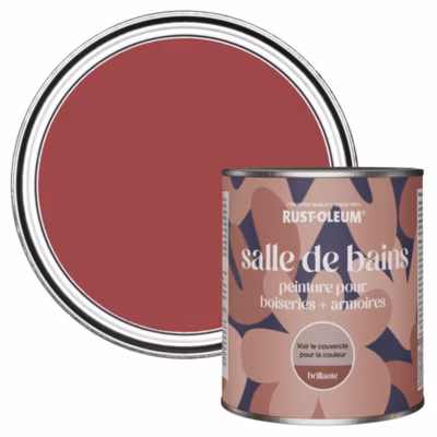 Peinture Rouge pour Boiseries de Salle de Bains, Brillante – RUST-OLEUM – Soho 750ml