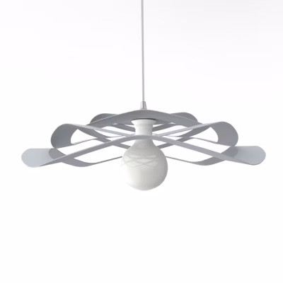 LUMICOM – KAMI Plafonnier, 1X E27, max 42W, métal, gris, D.40cm