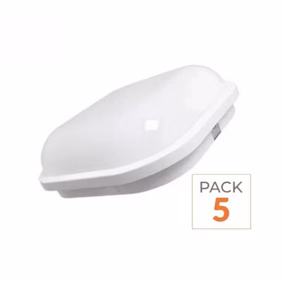 Pack de  5 – Applique LED Murale 20W Blanche Carré IP65 – Blanc Froid 6000K – 8000K – SILAMP