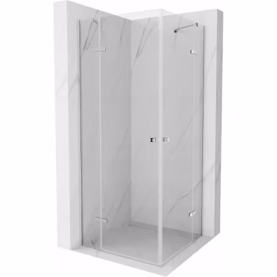 Mexen Roma Duo cabine de douche pivotante 70 x 70 cm, transparent, chrome – 854-070-070-02-00