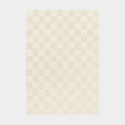 Tapis intérieur et extérieur motif damier – Petit Marius – Crème – 200 x 290 cm