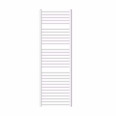 Radiateur Sèche-Serviettes Sahara – 600 x 1800 mm – Blanc – Connexion Latéral – sans Kit de Raccordement – Forme Courbé