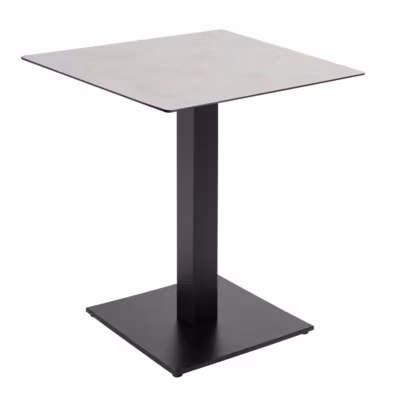 Table à manger 70 x 70 cm revêtement béton gris clair  Oviala