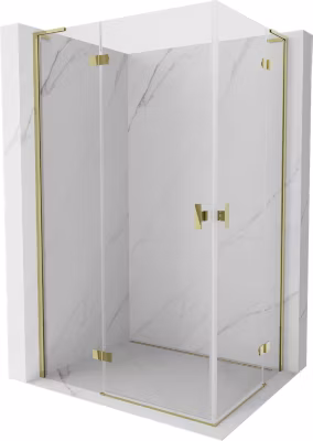 Mexen Mist-H L Duo cabine de douche pivotante gauche 95 x 90 cm, transparent, or – 8A5L-095L-090P-50-00