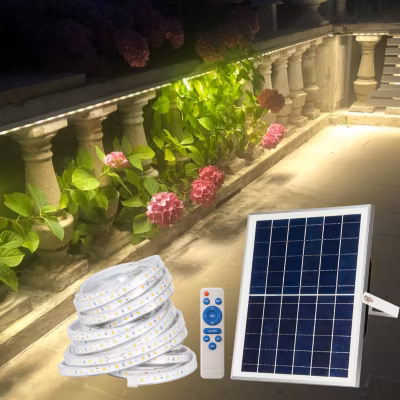 Ruban LED Solaire 10M IP65 – Avec Télécommande – Idéal pour Jardin, Terrasse, Balcon, Allée – Groupe DDC