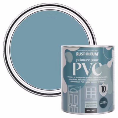 Peinture Bleue pour Portes et Fenêtres en PVC, Finition Brillante – RUST-OLEUM – Océan 750ml