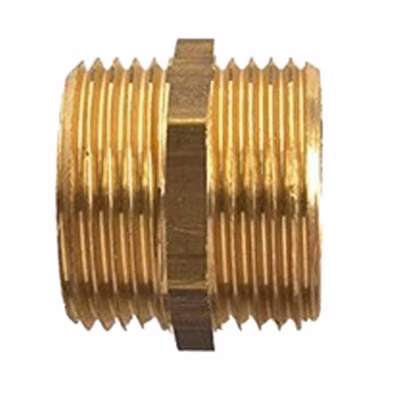 Mamelon double mâle 33/42 laiton – GARIS – D04006B