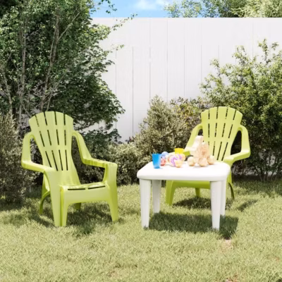 vidaXL Chaises de jardin pour enfants lot de 2 vert 37x34x44 cm PP 364740