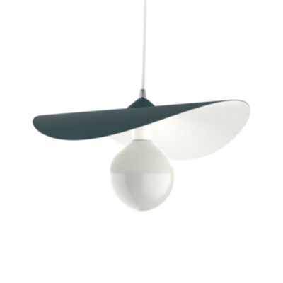 LUMICOM – PIUMA Suspension, 1X E27, max 42W, métal, bleu méditerranéen/blanc, D.40cm