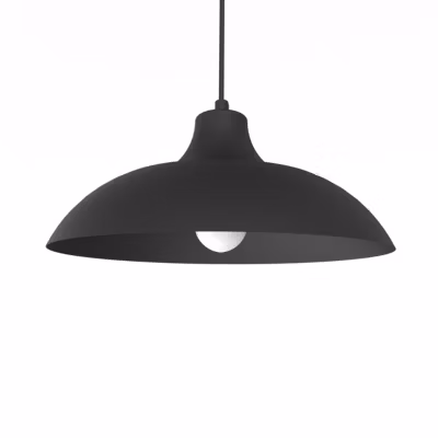 LUMICOM – PARIGINA Suspension, 1X E27, max 42W, métal, noir mat, D.30cm