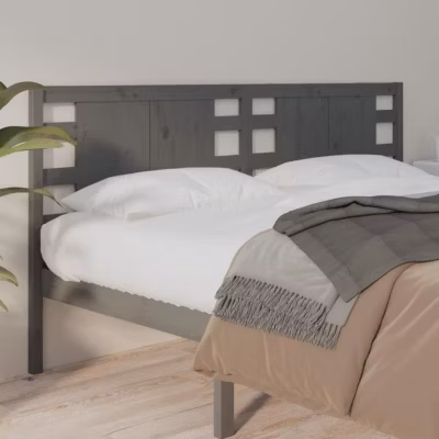 vidaXL Tête de lit Gris 206x4x100 cm Bois massif de pin 818792