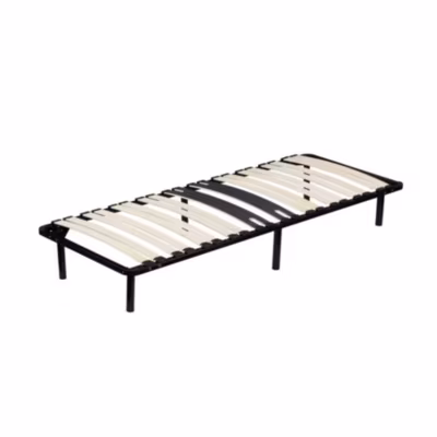 Sommier 70×190 – cadre metal – renforcé –  confort optimal – montage facile – 6 pieds – 18 lattes 9 mm