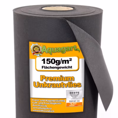135 m² film de paillage, bâche anti-mauvaises herbes, 150 g / m² 1,5 m Aquagart