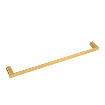 BALNEO – barre porte-serviettes en acier inox doré – porte-serviettes 60 cm QARX inoxydable – barre de salle de bain