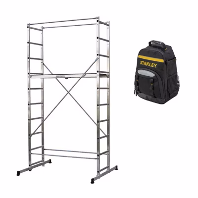 Echafaudage domestique: Hauteur de travail max 3.78m + Sac à dos de chantier – 203702-SAC