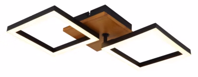 Plafonnier métal noir mat, LED KERRY