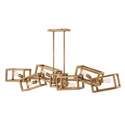 Suspension linéaire Ensemble 6 lumières – Bronze brossé
