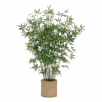 Bambou artificiel pot naturel H150cm vert – Atmosphera