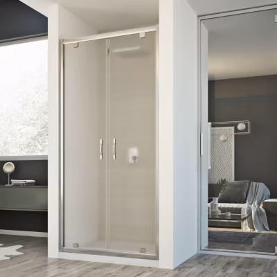 Porte paroi douche 90 CM H198 mod. Cristal 2 Portes Opaque
