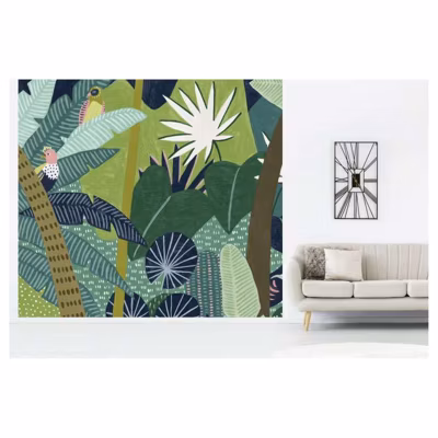 Papier peint intissé CACHE CACHE 300 x 270 cm (LxH) – Tapisserie murale panoramique XXL, Made in France par Scenolia