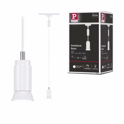 URail Suspension Runa GU10 max. 10W gradable 230V Blanc signal