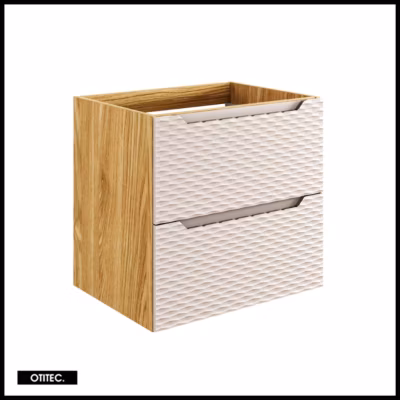 Meuble sous vasque de 60 cm – Beige – 2 tiroirs – SEA