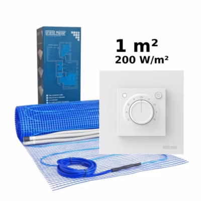 Kit chauffage au sol 1 m², 200 W/m² + MST-9 thermostat