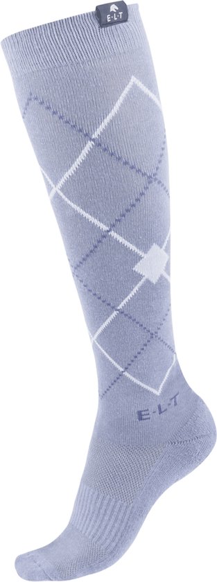 Chaussettes d&rsquo;équitation Argyle Bleu-Gris 39-42