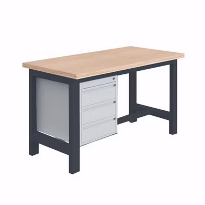 Établi pour atelier avec 3 tiroirs – Dim 1200x750x840mm – Gris anthracite RAL7016 – W010010695-GA