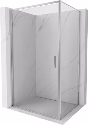 Mexen Exo cabine de douche pivotante 90 x 80 cm, transparent, chrome – 817-090-080-01-00