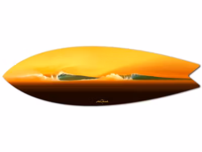 Surfboard Déco murale Desert Classic, Surfboard imprimé, planche de surf déco, déco murale, planche déco, 100×30 cm