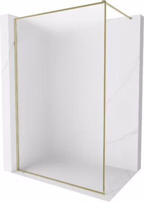 Mexen Kioto-XF Paroi de douche Walk-in avec cadre 110 x 202 cm, givré 10 mm, or – 800-110-104-50-30-X