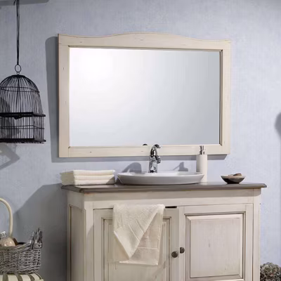 Miroir salle de bain – 140 cm en Acacia blanc vieilli – Garriguo